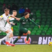Rare Augustinyak double earns Ural draw against 10-man Krasnodar
