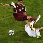 National Team of Russia played in a draw in their kick-off match at 2014 FIFA World Cup in Brazil