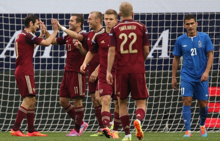 National Team of Russia beat Azerbaijan