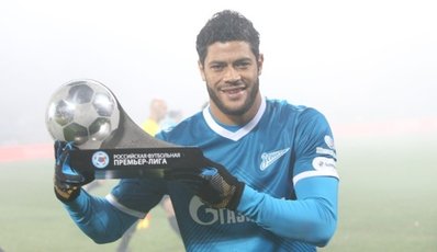 Hulk was awarded as the most valuable player of September